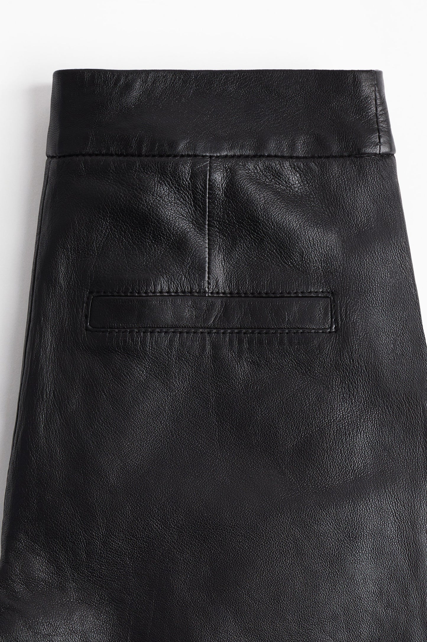 Bootcut leather trousers