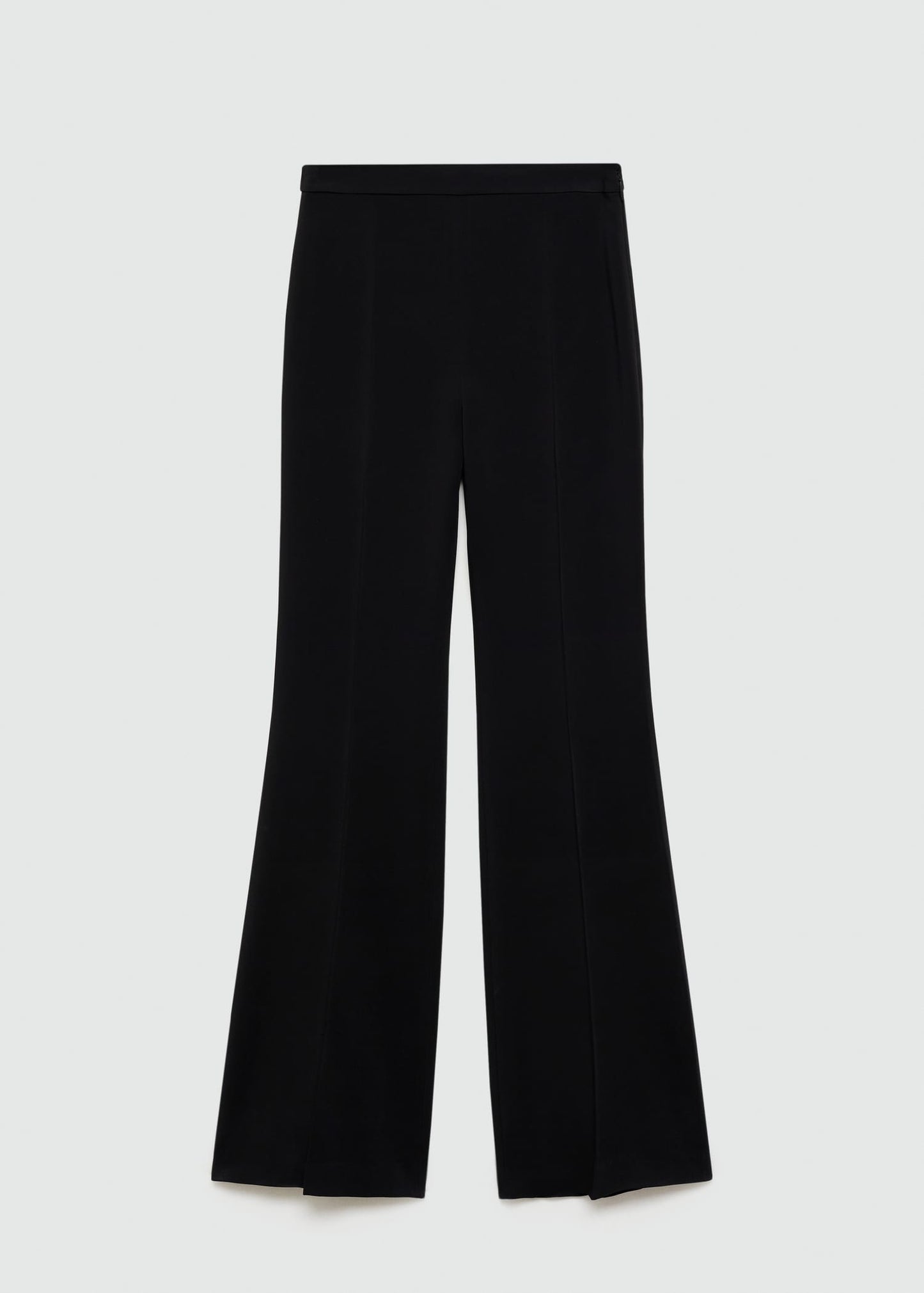 High-waist flared trousers