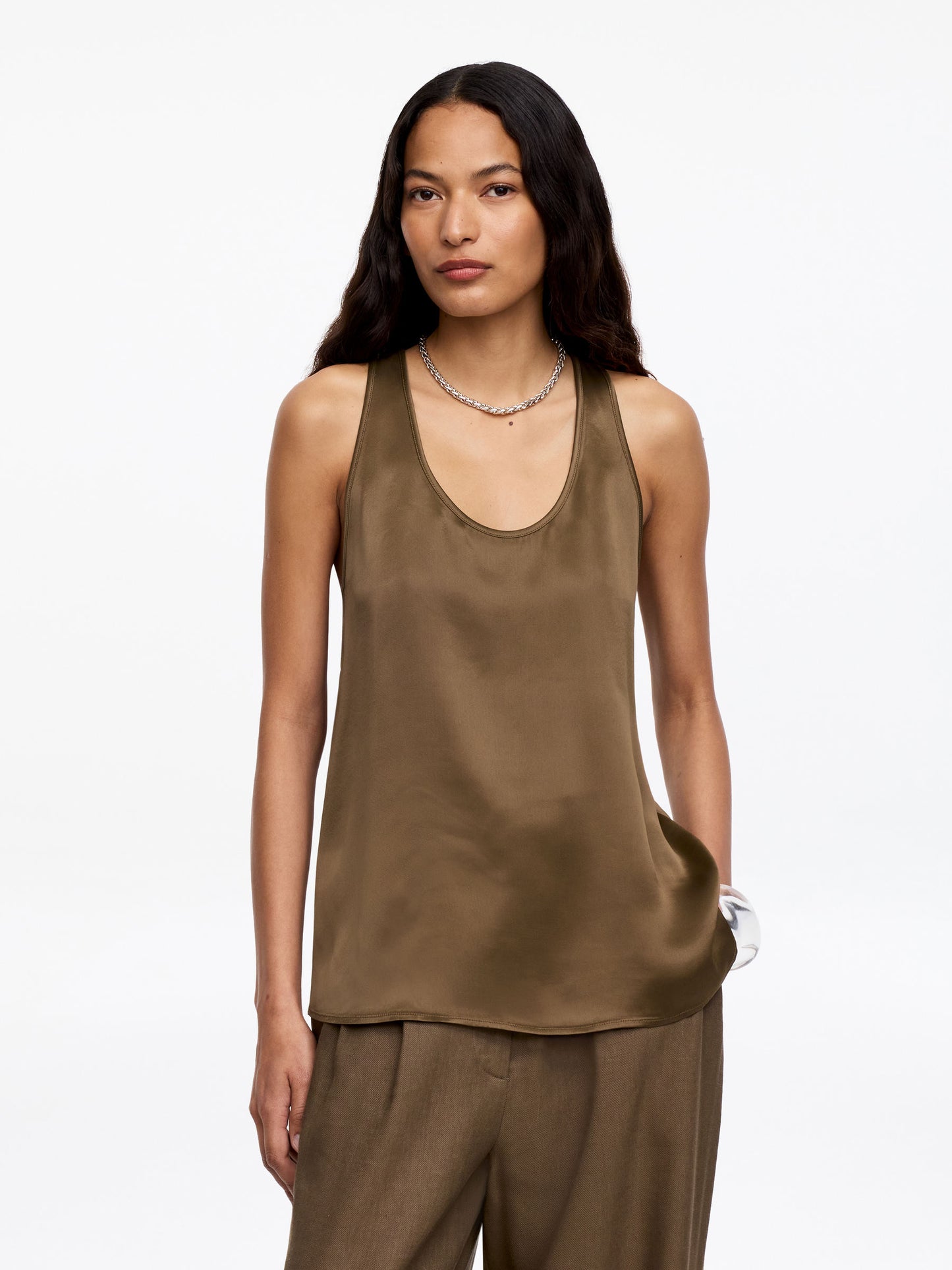 Sporty Satin Top