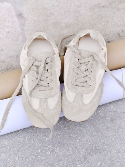 Suede-Nylon Trainers