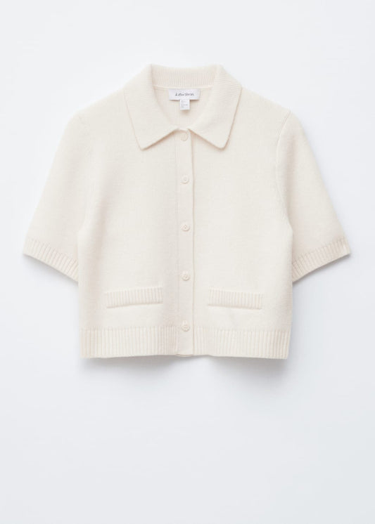 Knitted Short-Sleeve Cardigan