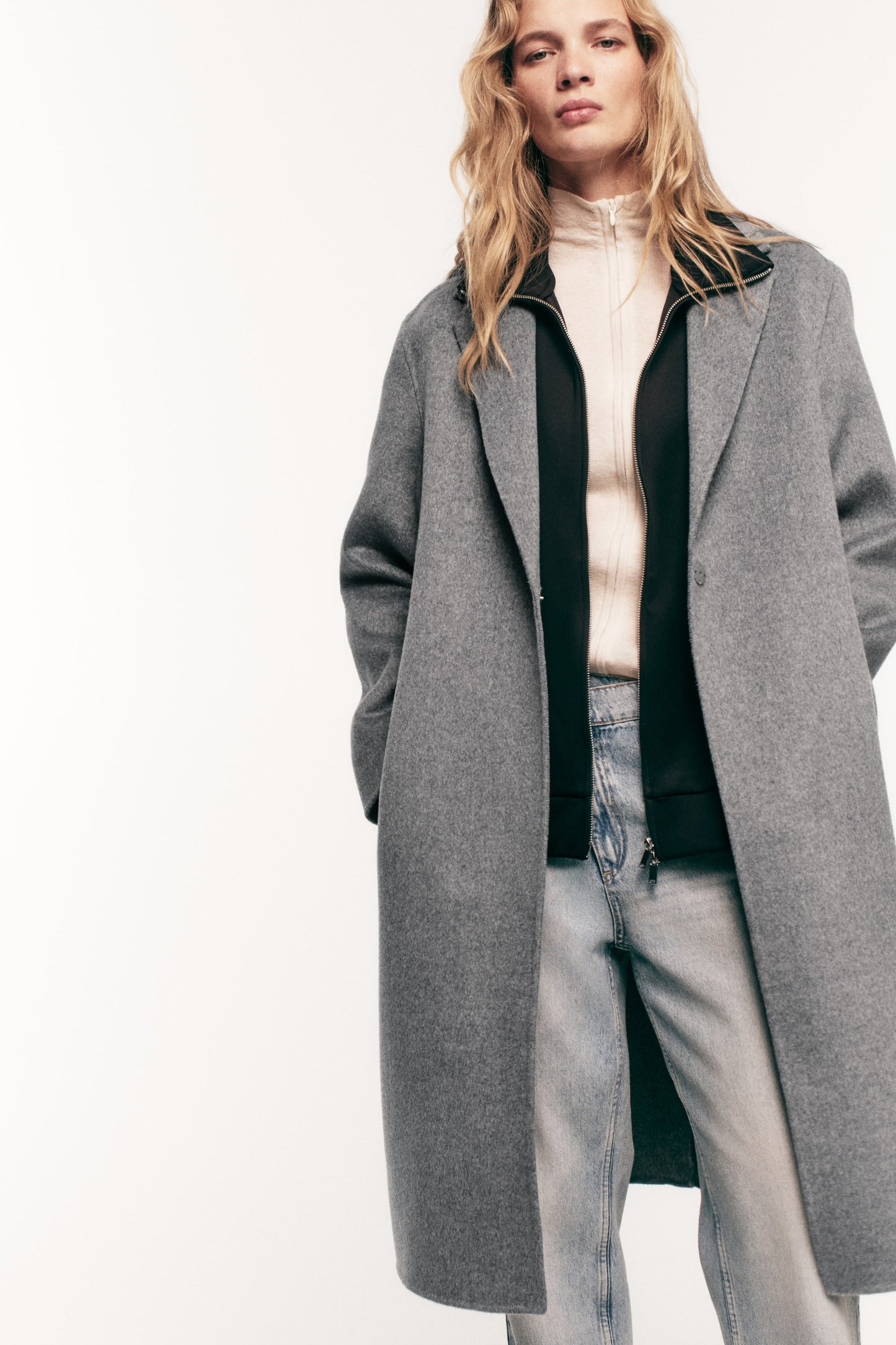 Handmade wool-blend coat