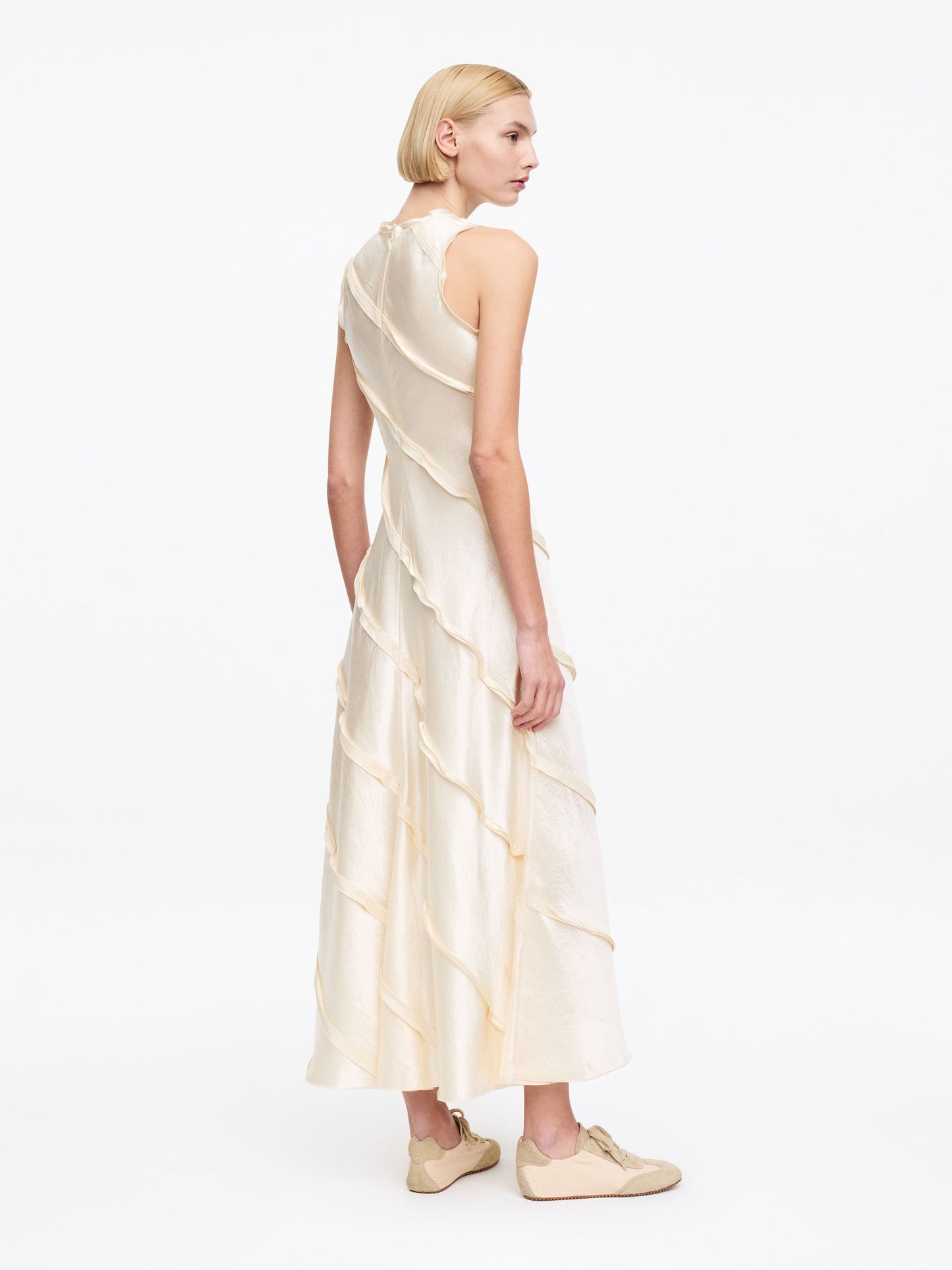 Frill Satin Dress