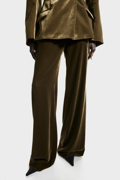 Bootcut velvet trousers
