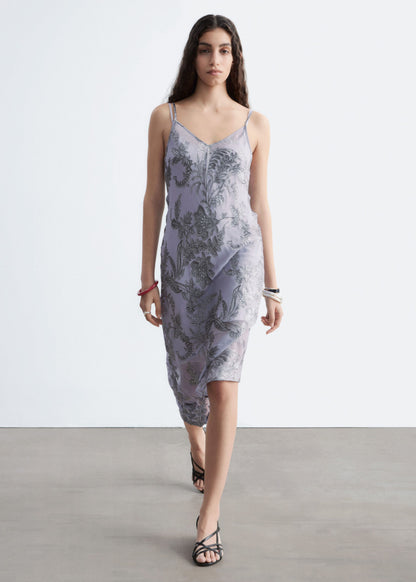 Floral Strap Midi Dress