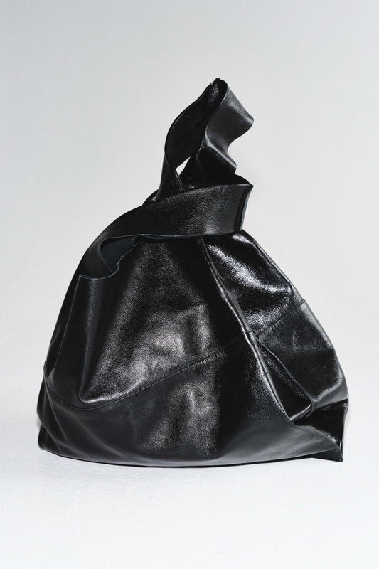 Leather tote bag