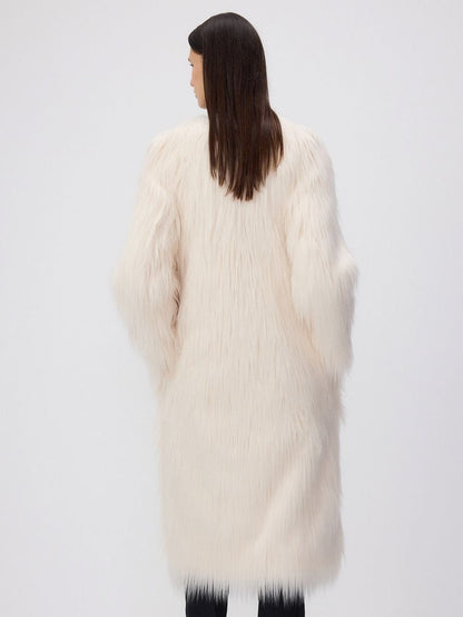 Coat with faux fur