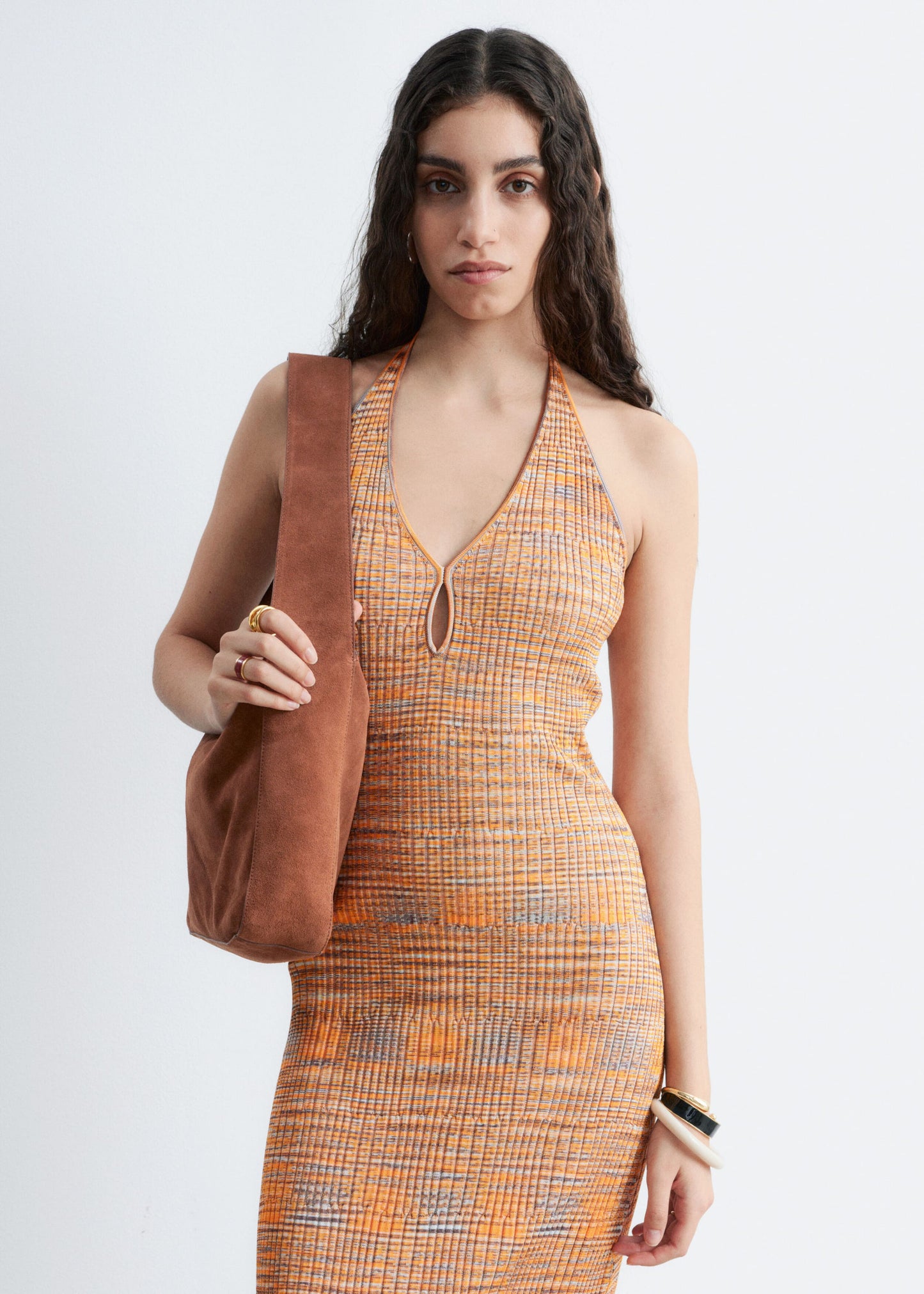 Spacedye Halterneck Midi Dress