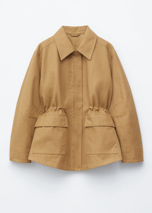 Oversized Drawstring Utility Jacket