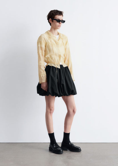 Long-Sleeve Lace Blouse
