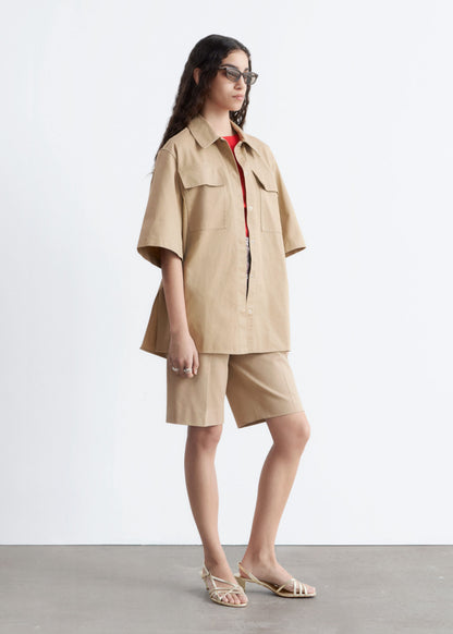 Short-Sleeve Cotton Shirt