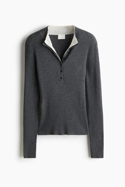 Rib-knit top
