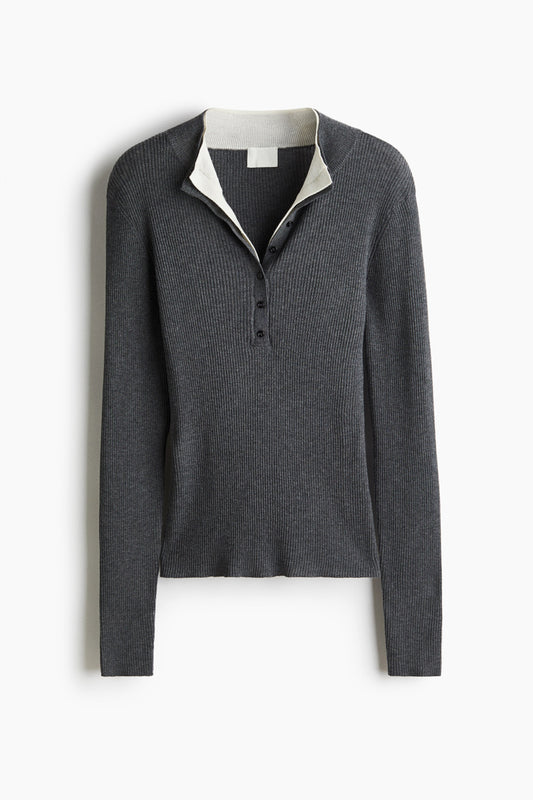 Rib-knit top