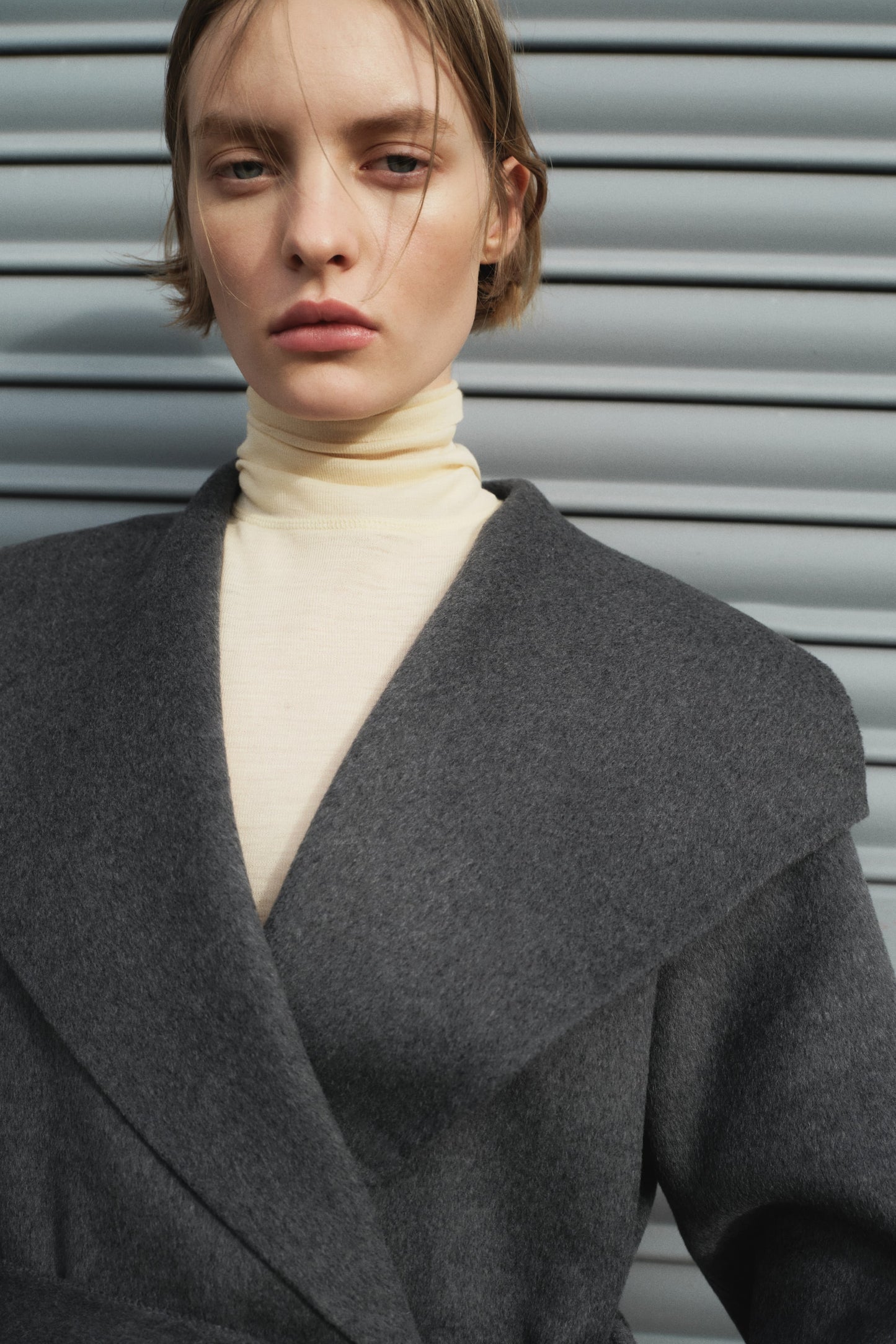 Handmade wool-blend coat