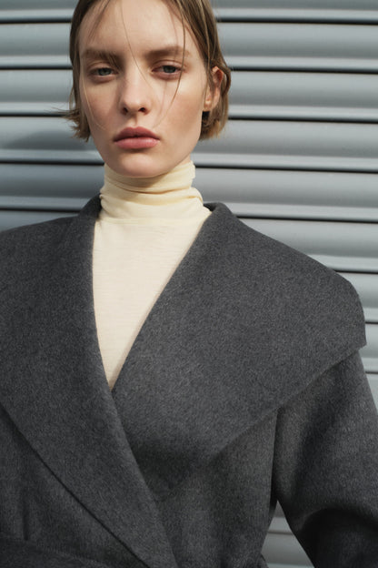 Handmade wool-blend coat