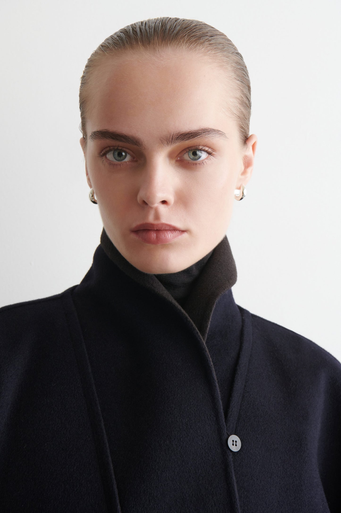 Double-Faced Wool Shawl-Collar Coat
