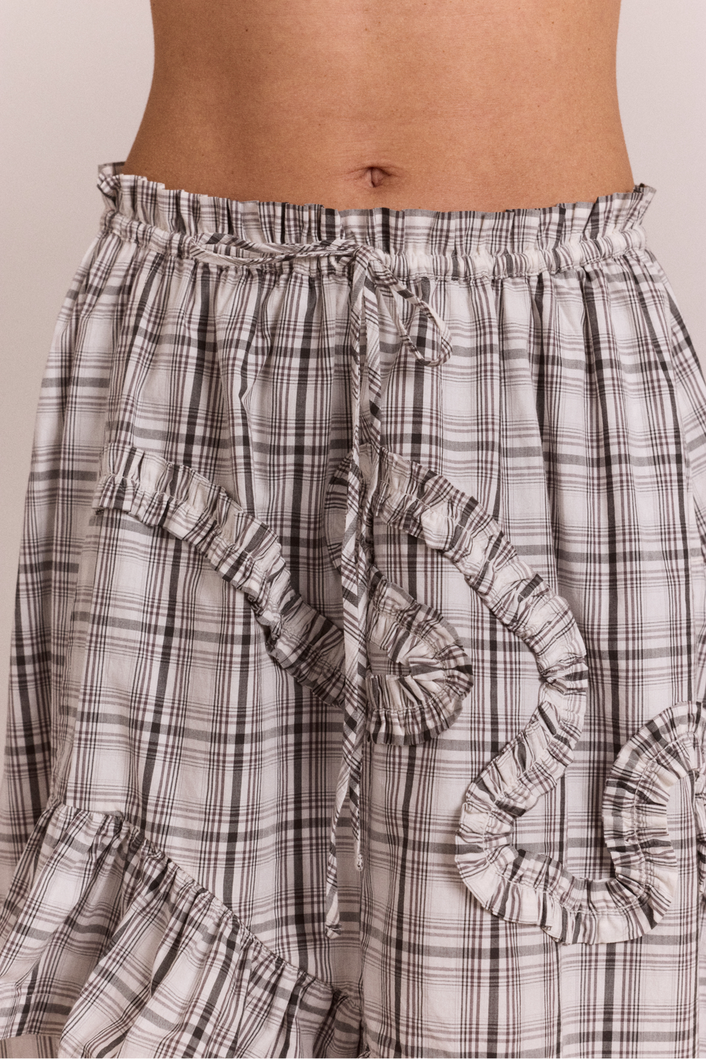 Catie ruffle midi skirt