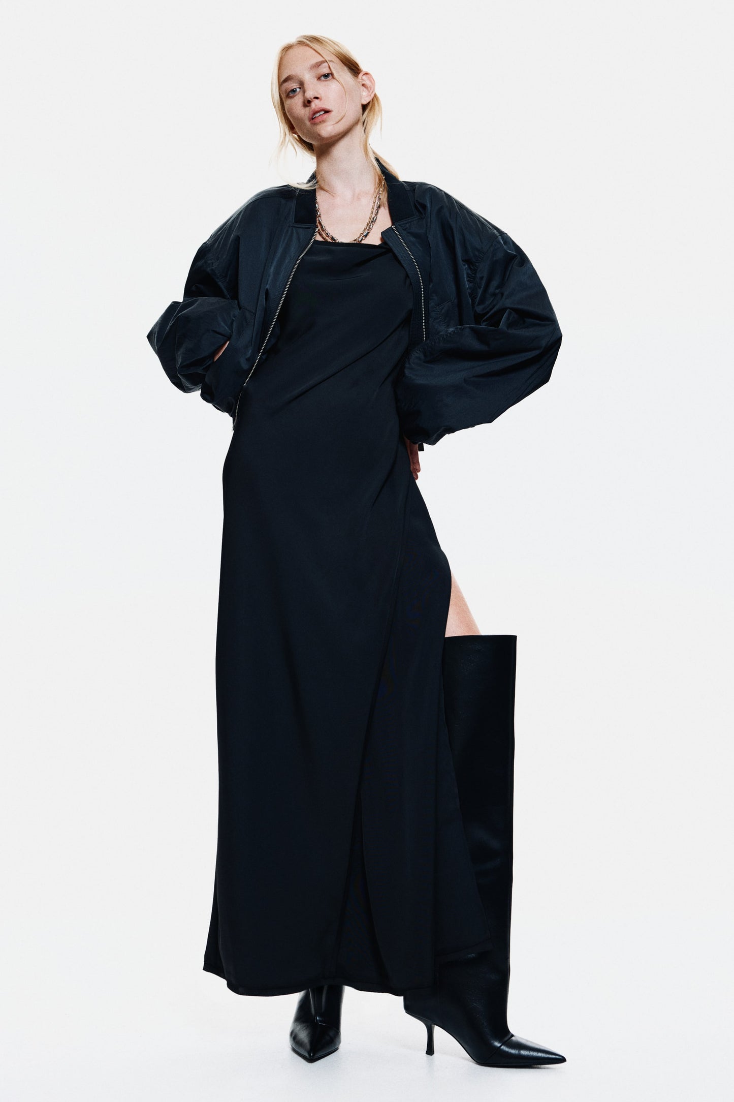 Belt-detail strappy dress