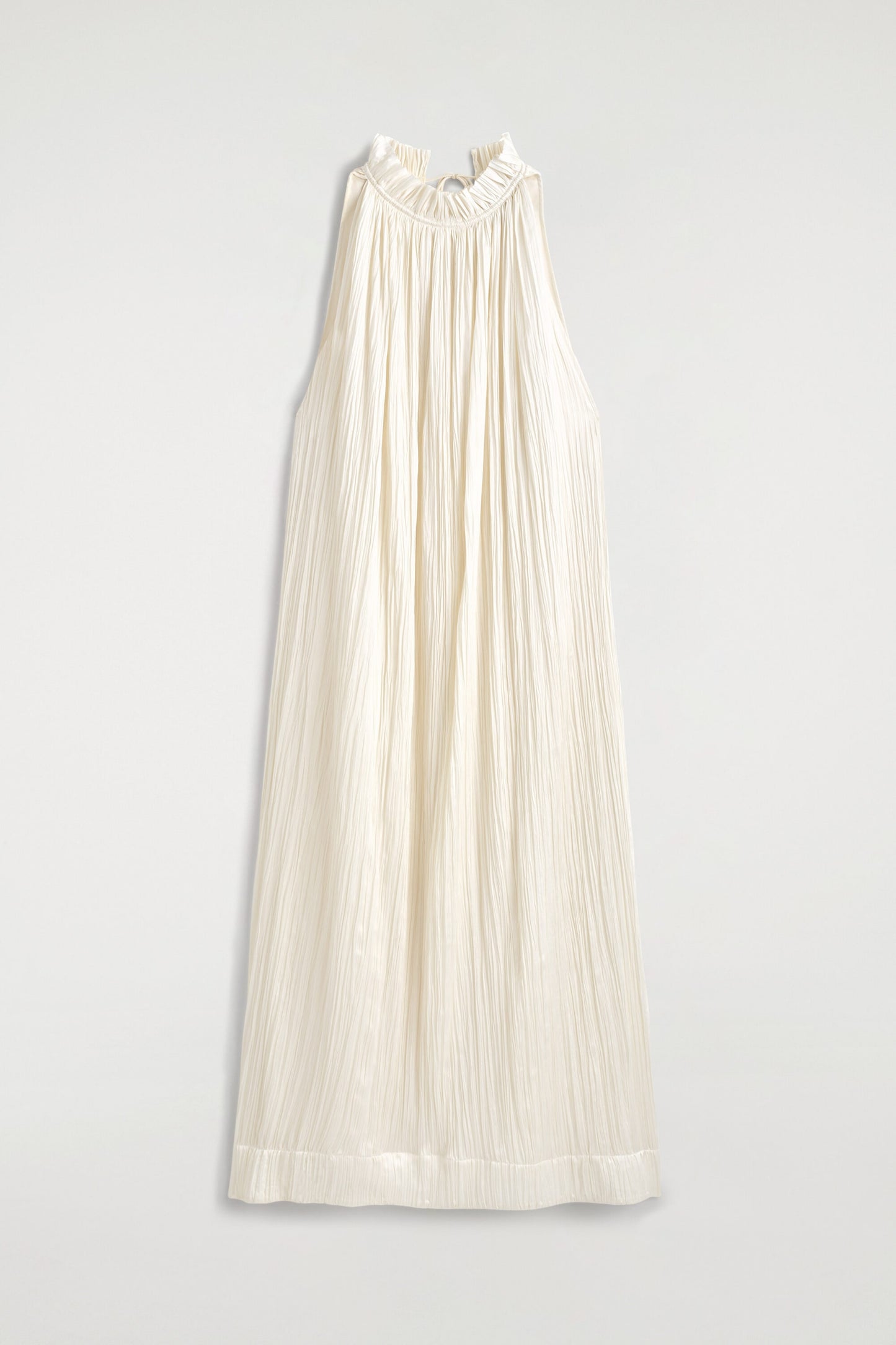 Crinkled-Satin Midi Dress