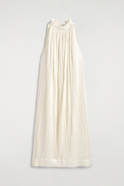 Crinkled-Satin Midi Dress