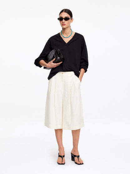 Tailored Linen Shorts