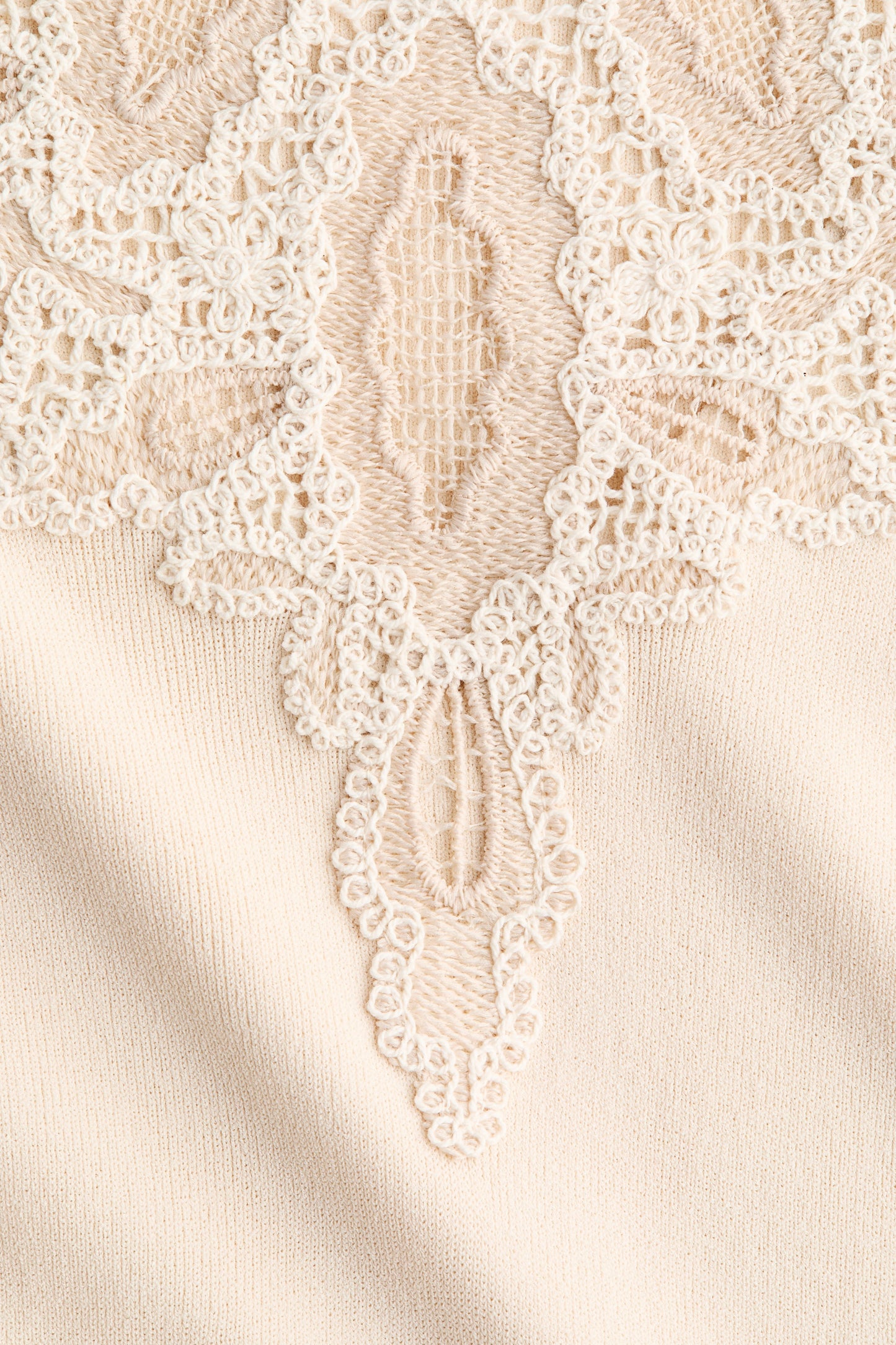 Ribbed lace-detail dress