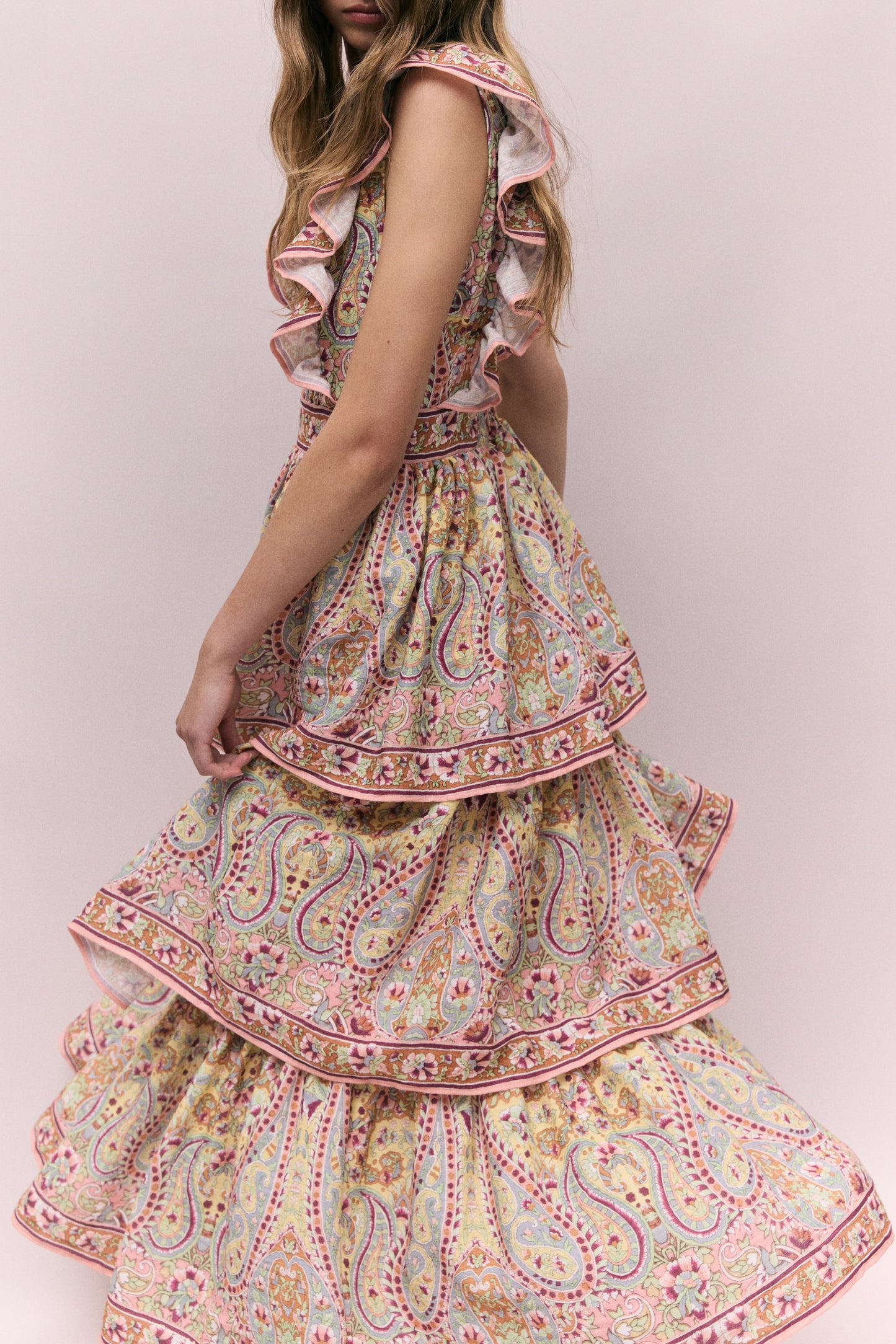 Frill-trimmed dress