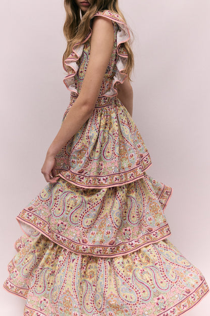Frill-trimmed dress