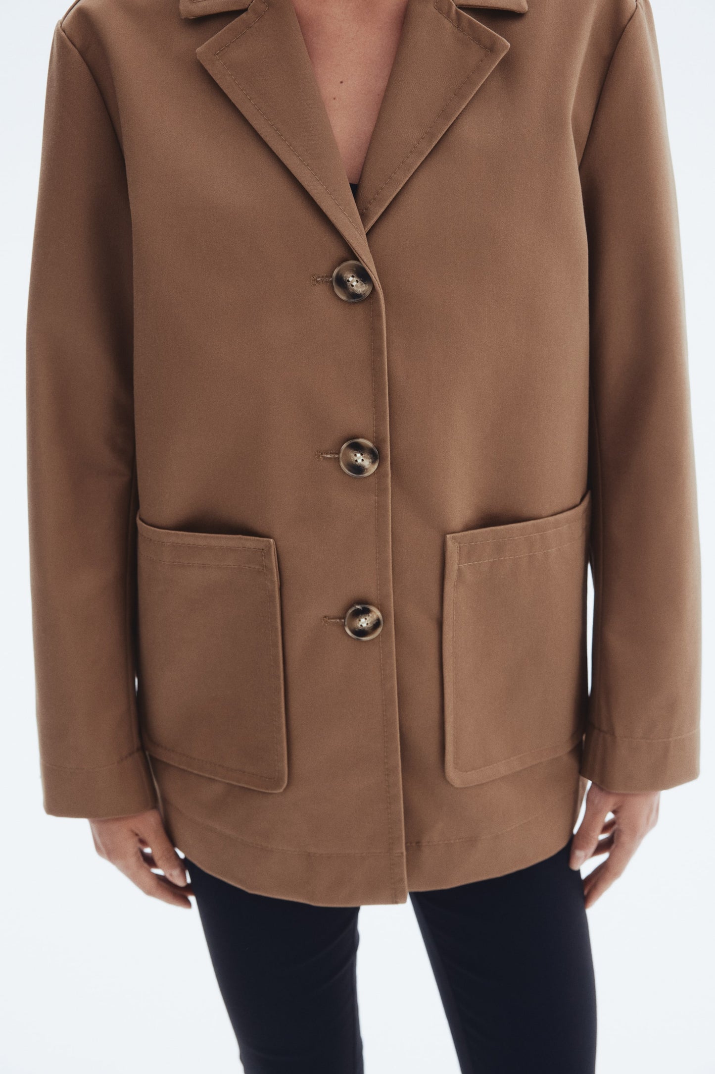 Oversized twill jacket