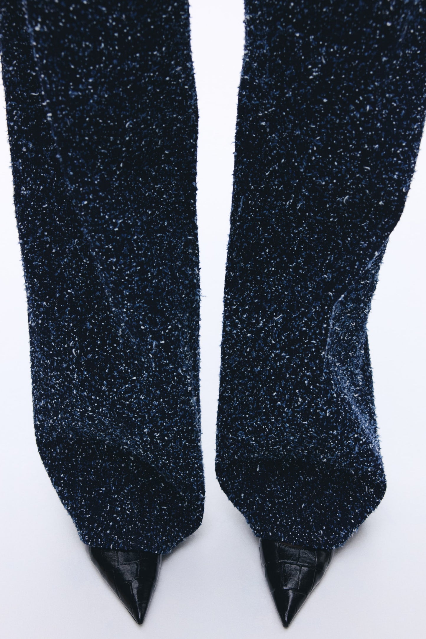 Bouclé denim jeans