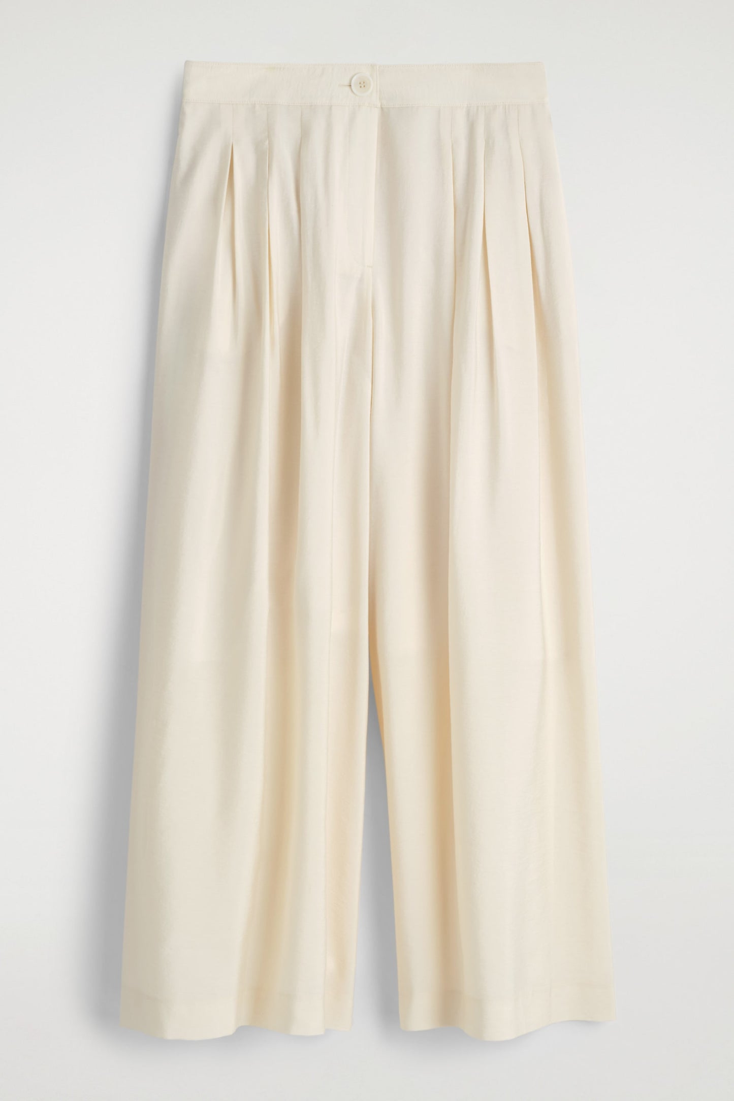 Pleated Modal Wide-Leg Trousers