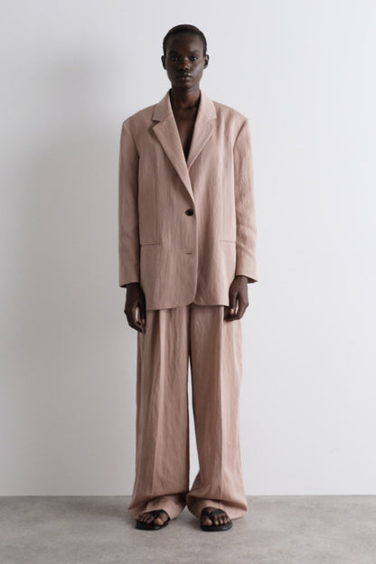Relaxed Fluid Wide-Leg Trousers