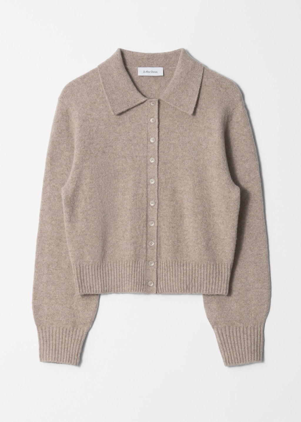 Knitted Collar Cardigan
