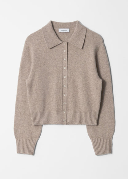 Knitted Collar Cardigan