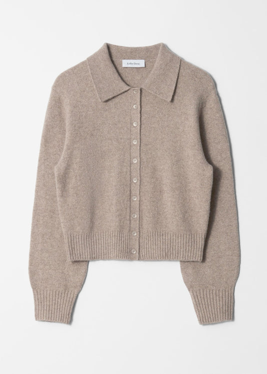 Knitted Collar Cardigan