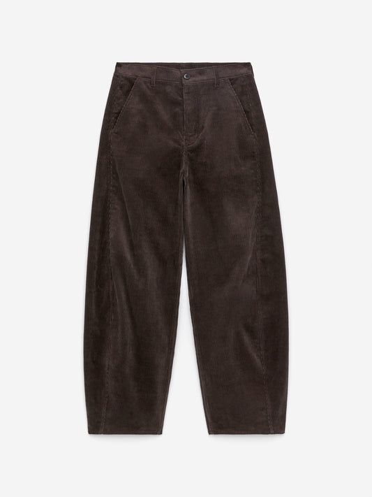 Barrel-Leg Corduroy Trousers