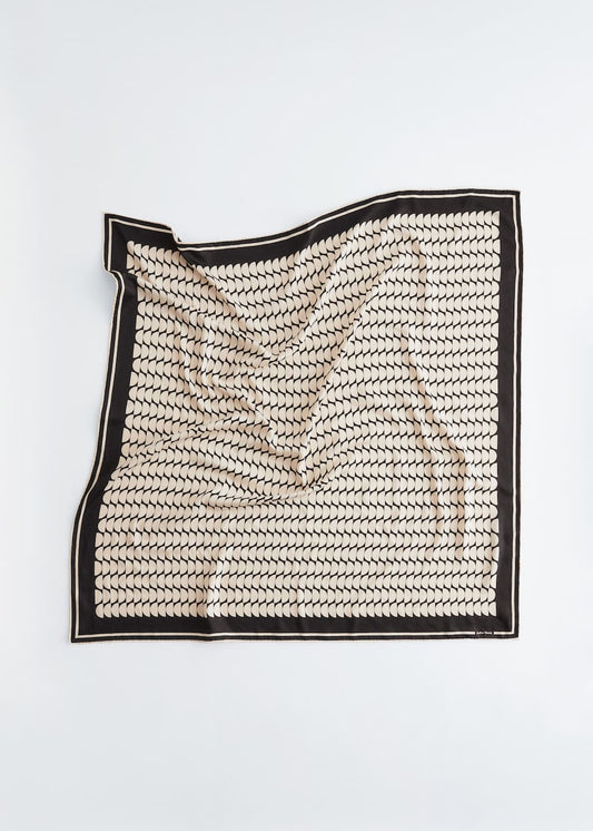 Graphic-Print Square Silk Scarf