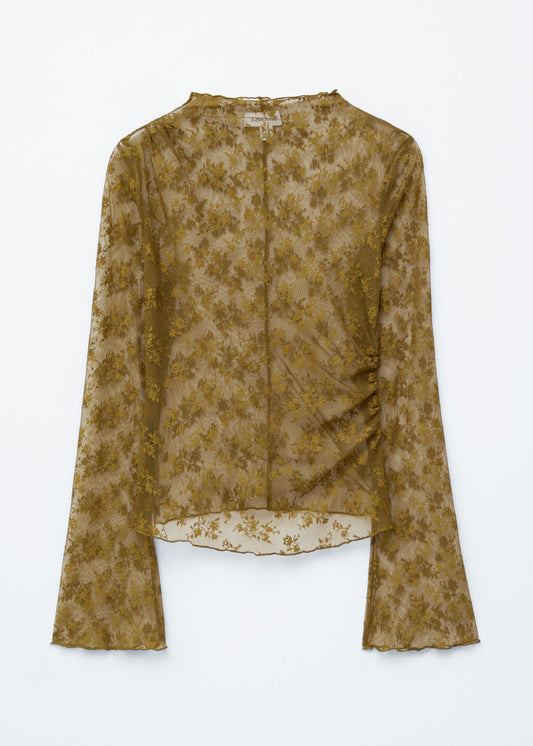 Long-Sleeve Lace Top