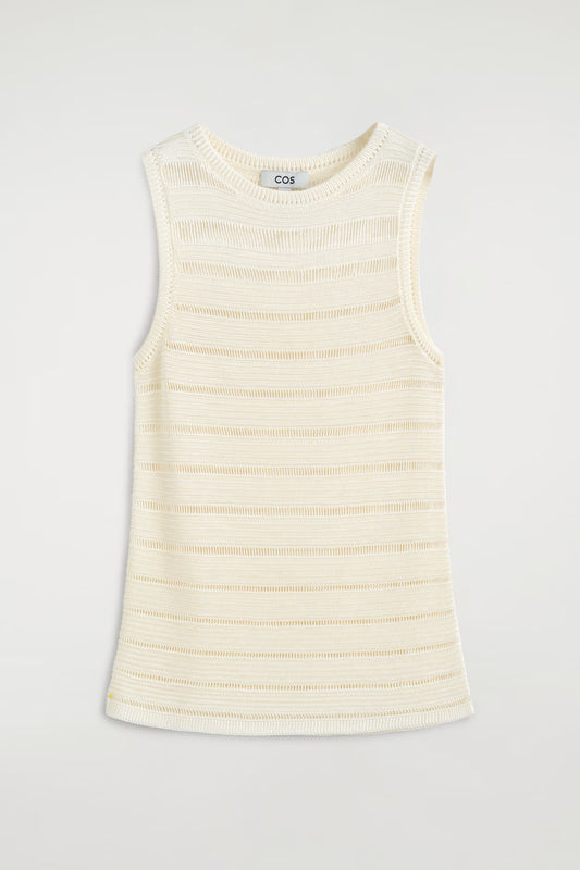 Ladder-Stitch Knitted Top