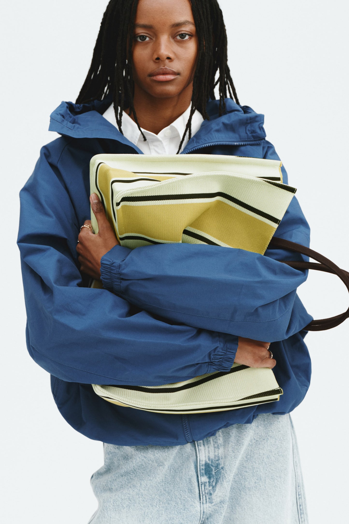 Striped tote bag