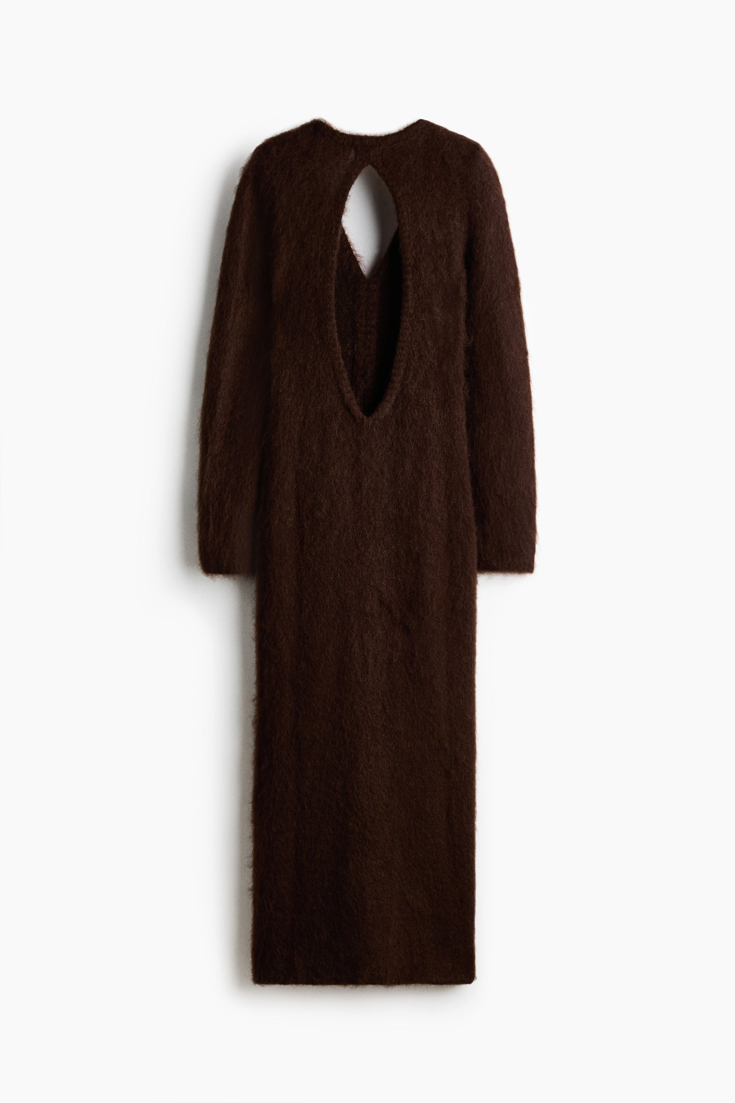 Open-back mohair-blend dress