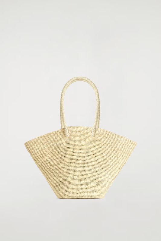 Hand-Woven Market Straw Tote