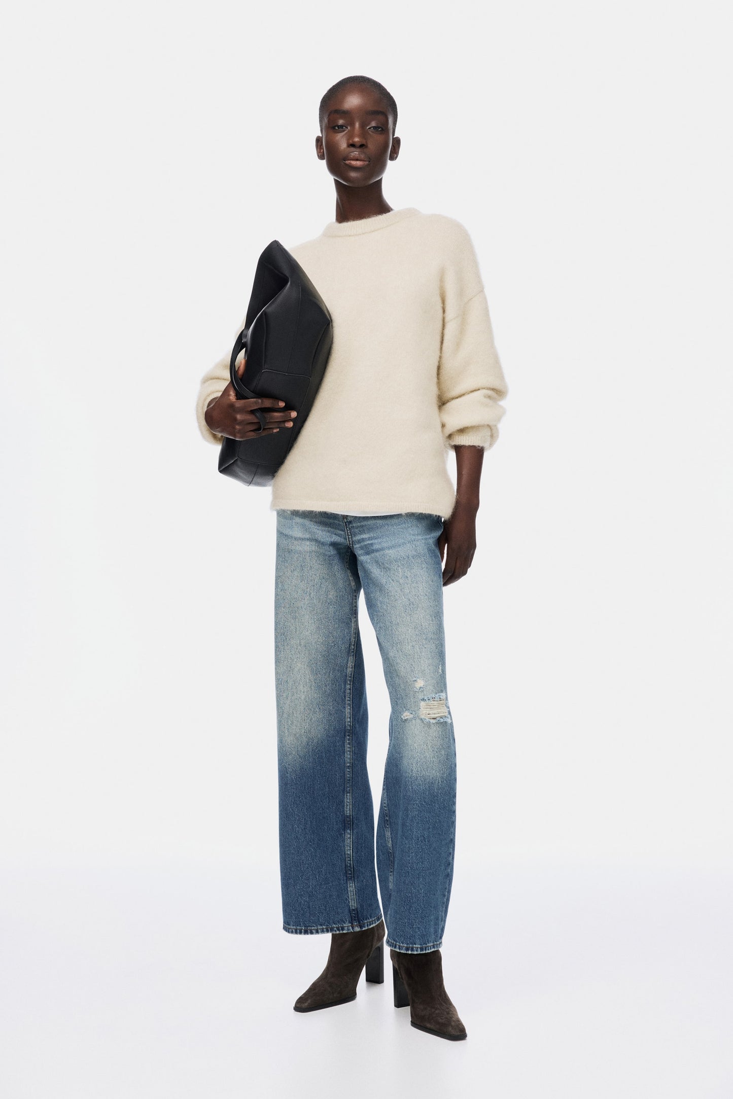 Oversized mohair-blend jumper