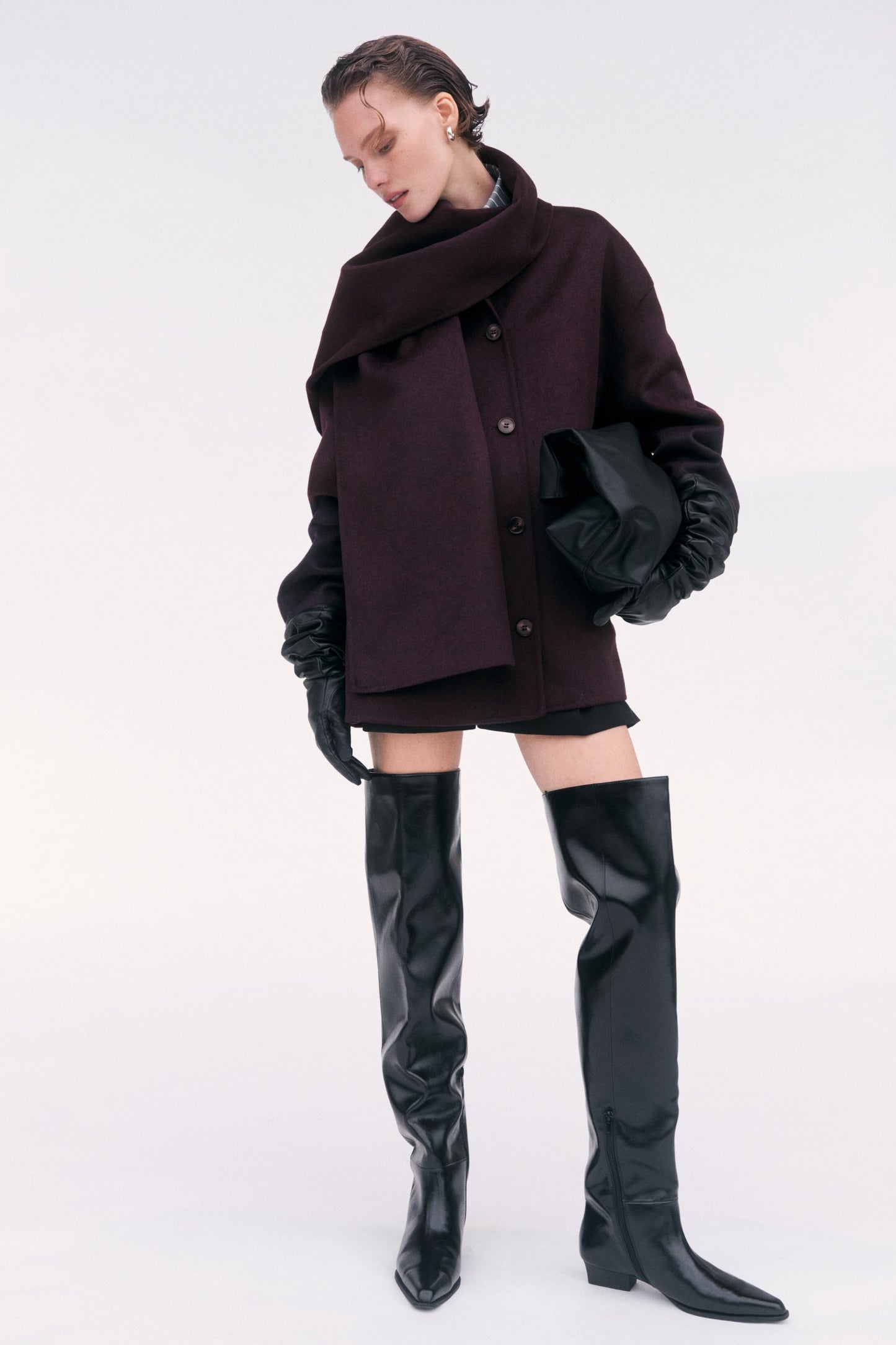 Handmade wool-blend coat