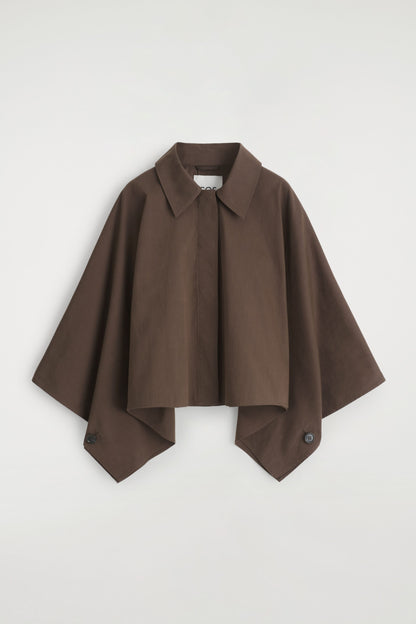 Cropped Trench Coat Cape