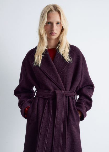 Voluminous Belted Wool Coat