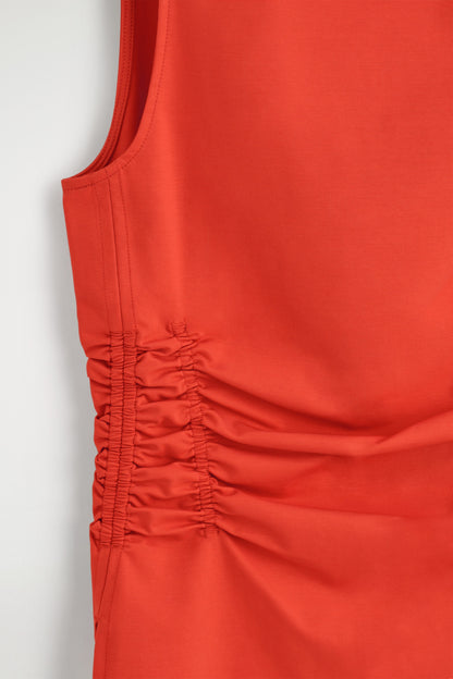 Ruched-waist cotton-jersey tank top