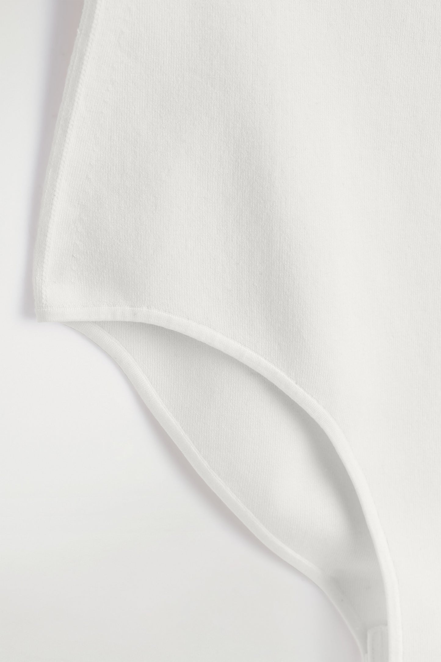 Strapless Ribbed Silk Bodysuit