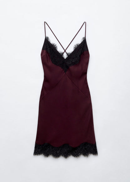 Lace Trim Slip Dress