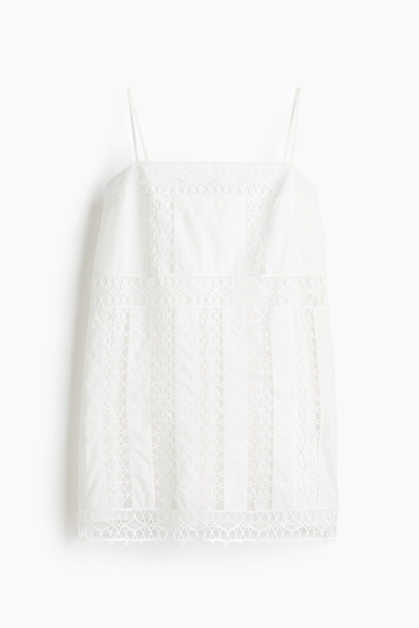 Lace-inset strappy dress
